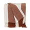 Nassau Collection Striped Cotton Throw Blanket - 50" x 60" - Rust Brown and White